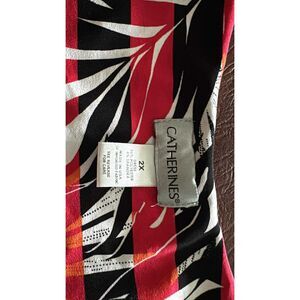 Women's 2X Catherines Dress Black, White, and Red  Short Sleeve
